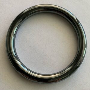 New vintage SOLID hematite polished bangle bracelet